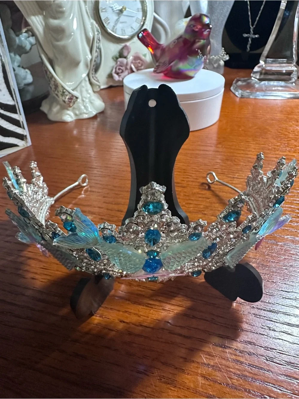 Tiara Mermaid inspired Silver and Crystal Tiara Headpiece